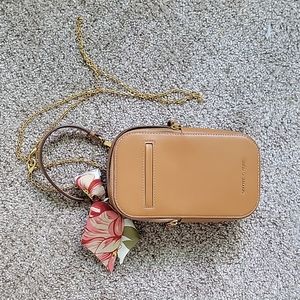 Charles and Keith Brown Crossbody Chain Clutch Handbag